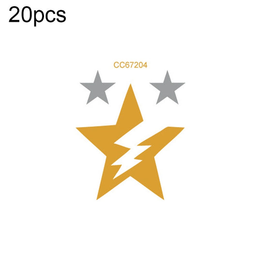 Waterproof bridal tattoo sticker set: gold star and lightning bolt design