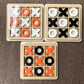 Tic-tac-toe board game set: two boards and one smaller board with X and O