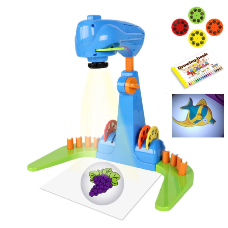 Children Multifunctional Projection Writing Drawing Board, without Watercolor Pen, Blue, Purple