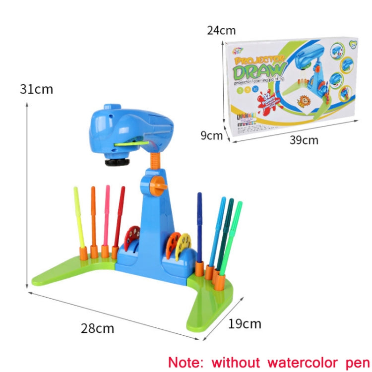 Children Multifunctional Projection Writing Drawing Board, without Watercolor Pen, Blue, Purple