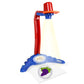 Children’s drawing projection lamp in red with blue base and grape slide
