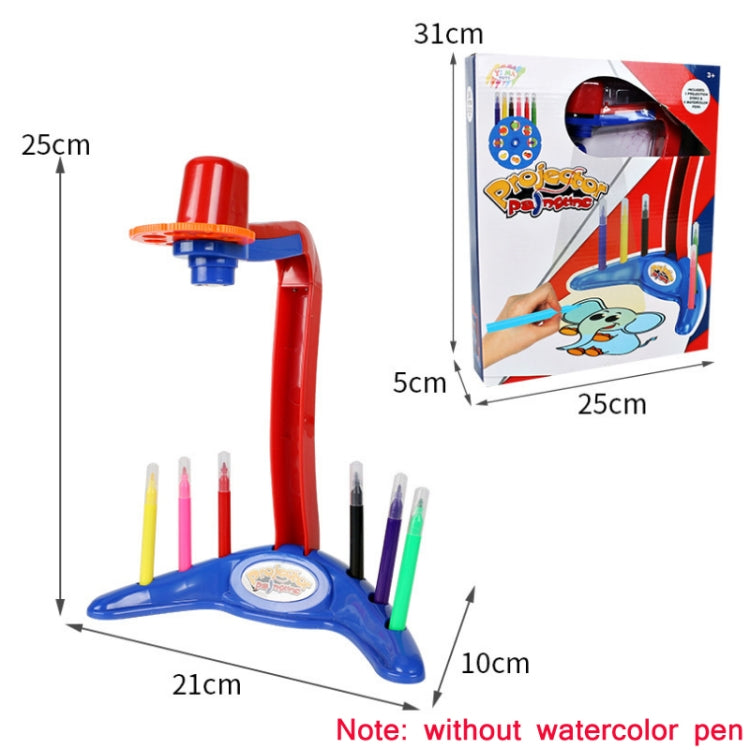 Children’s drawing projection lamp in red and blue with grape slide