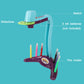 Turquoise drawing projection lamp with pen holder and circular lens panel
