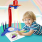 Red and blue drawing projection lamp with grape slide and colored pen tips