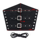 P01994 Men Leather Bracer Personality Punk Riding Arm Guard, Geometry Rivet