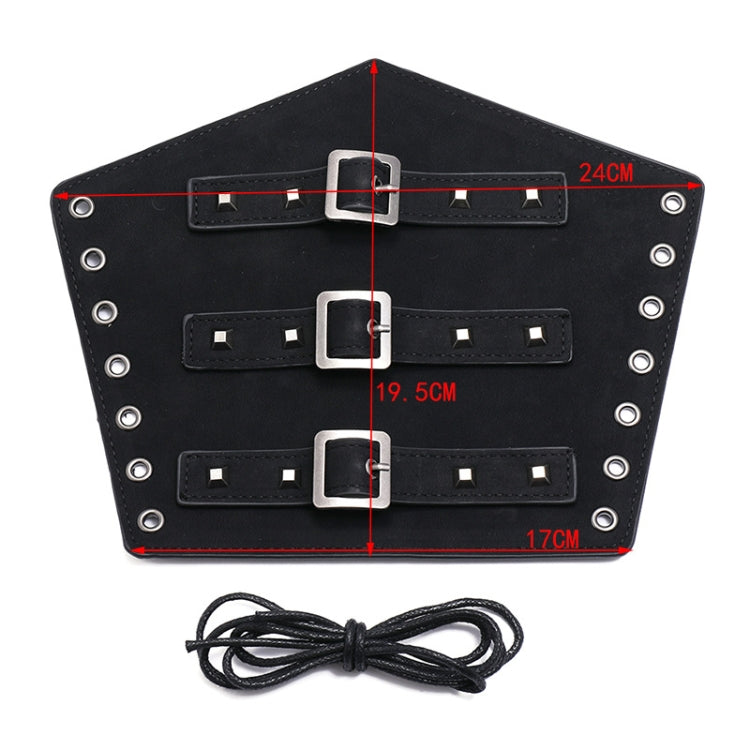 P01994 Men Leather Bracer Personality Punk Riding Arm Guard, Geometry Rivet