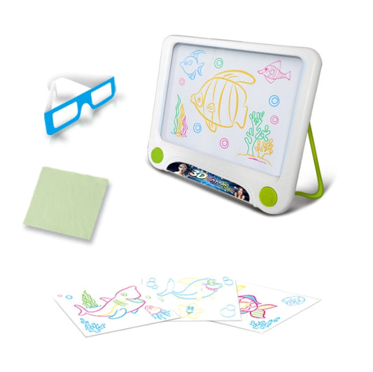 Multifunctional Luminous 3D Children Drawing Board, Without Watercolor Pen, Style:, 3D Space, 3D Dinosaur, 3D Ocean, Luminous Space, Luminous Ocean, Luminous Dinosaur