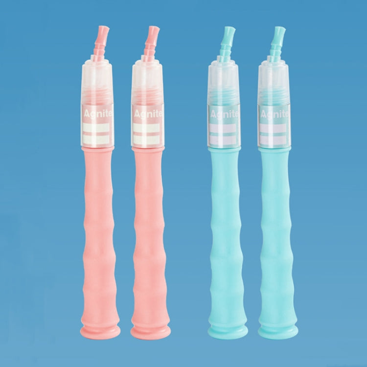 Bamboo-style PVC skipping rope handles, two pink and two light blue
