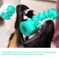 Dog molar stick toothbrush, teal-blue chew bar with spikes as dog chews