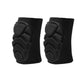 Black protective knee pads with molded impact plates, pair