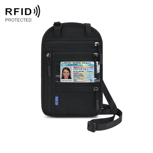 RFID Multi-Function Halter Passport Bag Certificate Protection Cover, Black, Light Grey, Dark Gray, Lake Blue, Rose Red