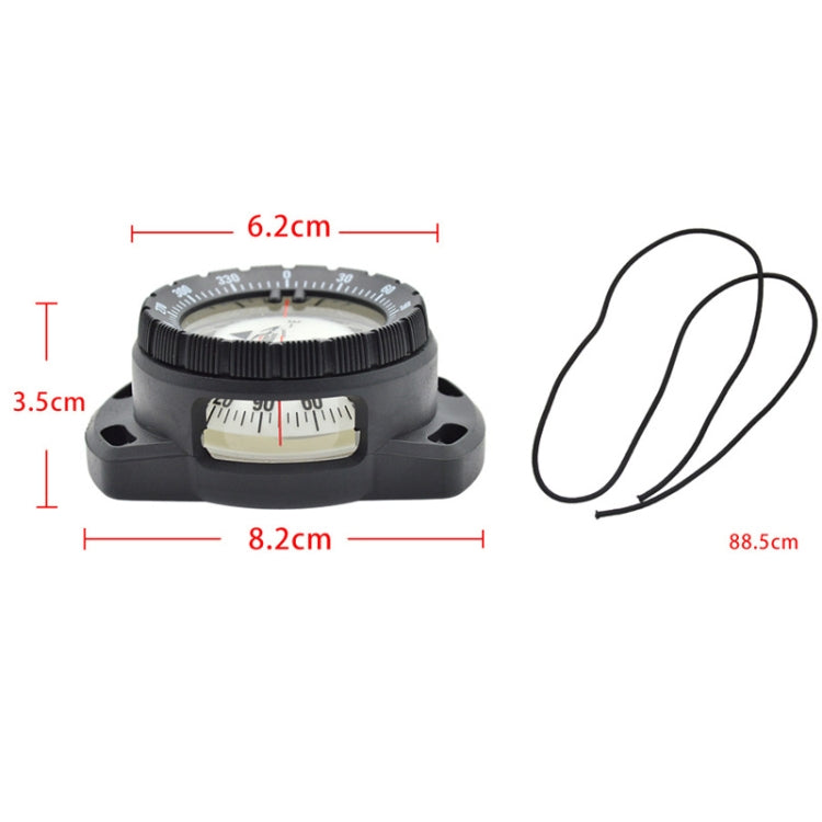 KEEP DIVING CP-992 Strong Magnetic Elastic Rope Luminous Diving Compass, Diving Compass(Grey), Diving Compass(Blue), Diving Compass(Yellow), Diving Compass(Black)