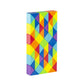 Rainbow block segment puzzle cube with vertical geometric sections, solid colors