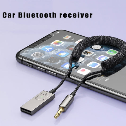 BY301 AUX Car Bluetooth 5.0 Receiver Mobile Call Bluetooth Adapter, BY301