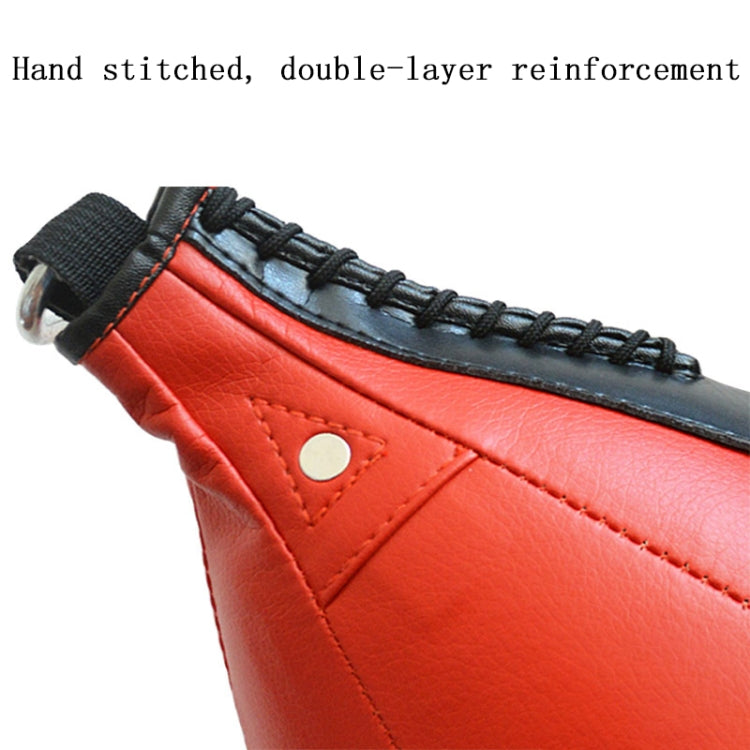 Suspended Pear-Shaped Boxing Speed Ball, Black Red White, Red