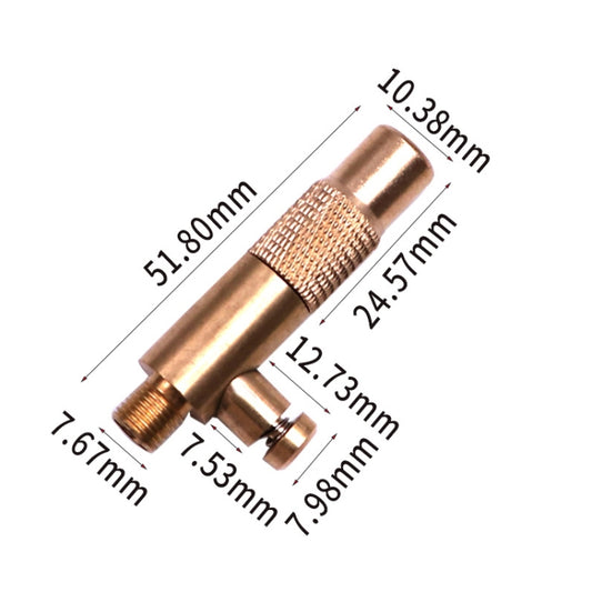 Brass threaded air pump nozzle extension with mesh sleeve connector