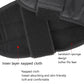 Close-up of black padded inner layer and outer fabric straps on foot brace
