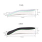 Half pad insole side profile with thickness measurements for 1.5 cm and 2.5 cm