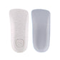Half pad exercise insoles pair with textured cushioning, white and light blue