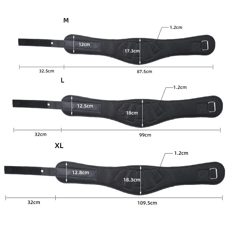 Sports Waist Support Squat Weightlifting Training Belt, Size:, M, L, XL