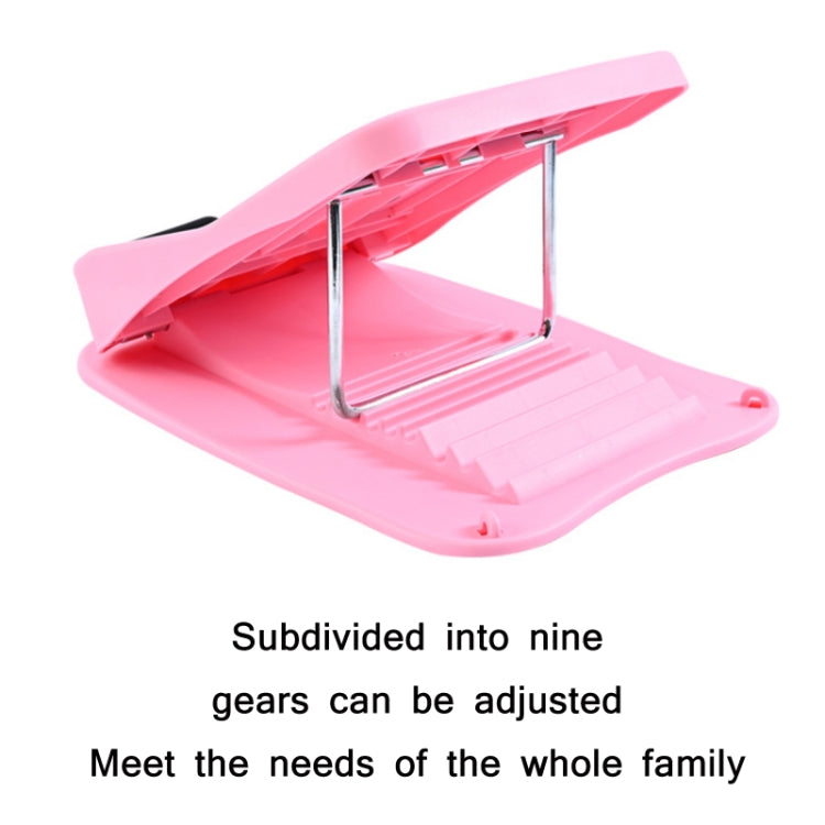 Foldable tilt fitness pedal shown open with a metal support frame and pink tray