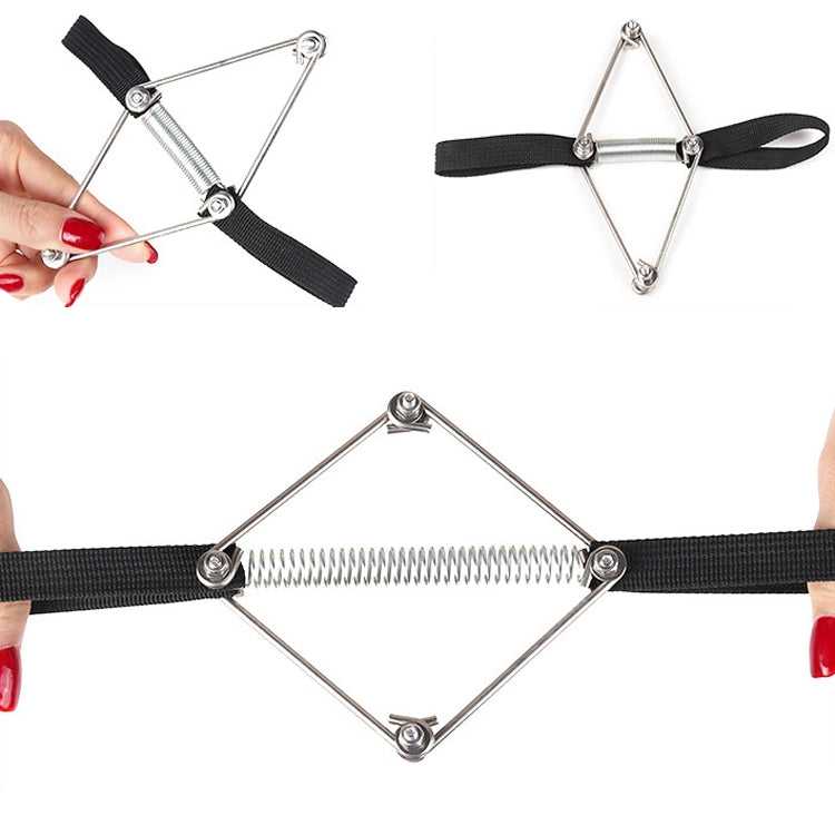 Toe corrector brace with black straps and silver metal support; strap adjusted by hand