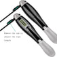 Electronic counting jump rope with gray handles and LCD display, cordless-style