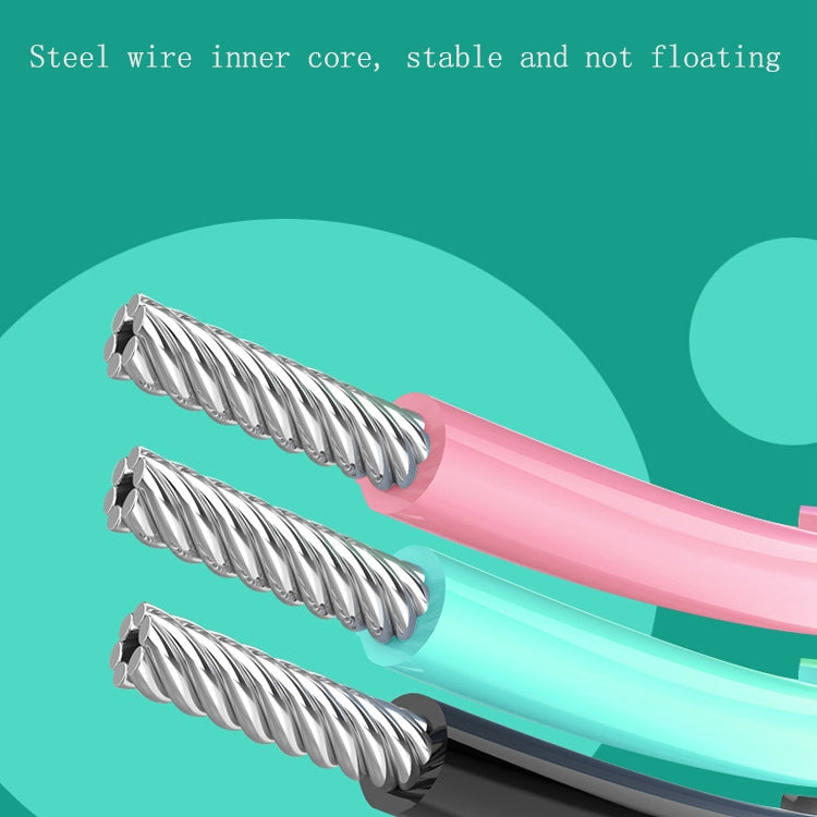 Electronic counting jump rope with coiled steel wire and colored rope sections