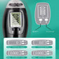 Electronic counting jump rope with LCD showing counting and calorie modes, buttons below
