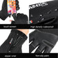 Touch-screen waterproof black gloves with zipper wrist and non-slip palm, phone use