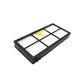 Replacement filter cartridge with black frame, white pleated media, and yellow accent