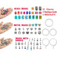 DIY jewelry bead and charm assortment with necklace cords and bracelet rings