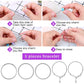 Five kids bracelet hoops with charm connectors and chain clasp instructions
