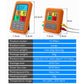 Orange wireless meat thermometer with color display and two probe prongs