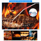 Stainless steel food thermometer probe with orange color-screen handle