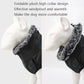Reflective dog winter coat, black high collar with gray faux-fur trim and rounded neckline
