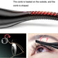 Heated eyelash curler comb with visible heating wires and teeth