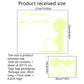Luminous wall sticker size diagram with bunny design and toilet-themed quote