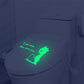 Glow-style toilet sticker featuring a green bunny and toilet-themed quote