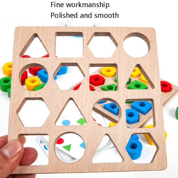 Geometric Figures Matching Blocks Children Puzzle Toy, For Single, For Double