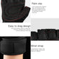 Black anti-slip gloves with non-slip honeycomb palm texture and cushioned finger areas