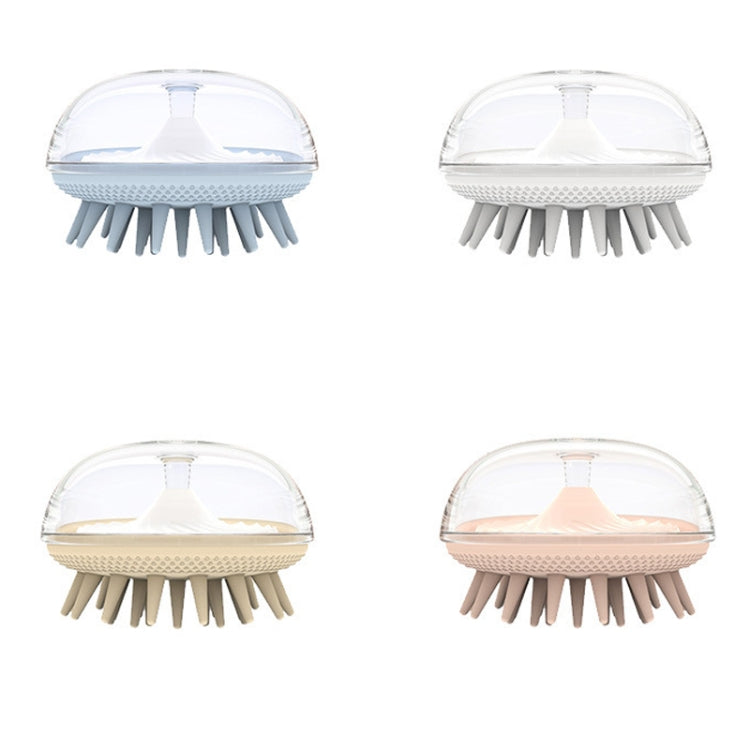 Silicone Head Massage Shampoo Brush, Blue, Pink, White, Yellow