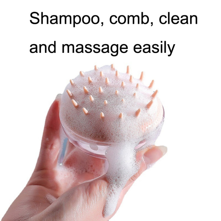 Silicone Head Massage Shampoo Brush, Blue, Pink, White, Yellow
