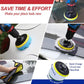 Car Tire Slits Multi-Function Cleaning Brush, 23 PCS / Set