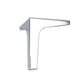 Chrome silver metal sofa leg bracket with mounting plate and tapered base