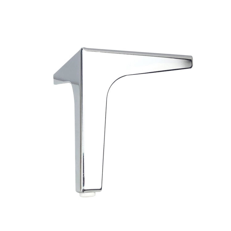 Metal TV cabinet leg, titanium/silver finish, L-shaped corner support