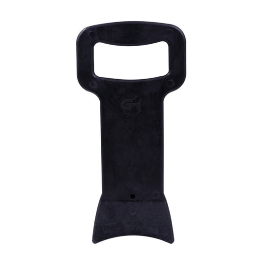 Black plastic tire beading rod with loop handle and curved bottom tip