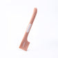 Pink long-handled cat-shaped spoon with square scraper head.