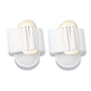 Pair of white pressure-relieving foot pads with beige hook-and-loop straps