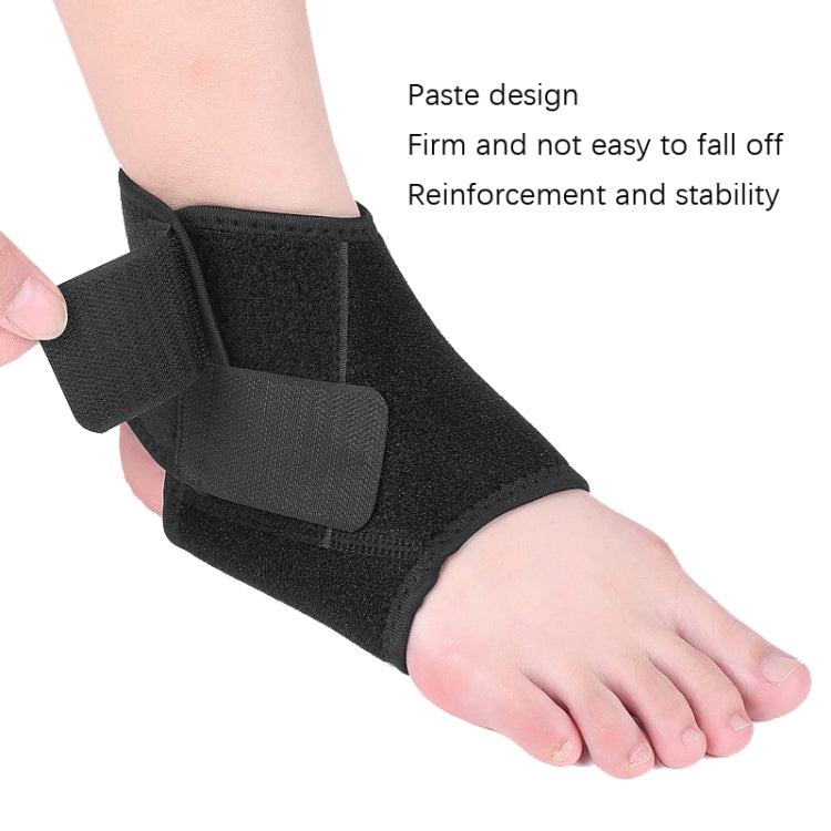 Black ankle fixation brace with secure strap design and reinforced stability panel